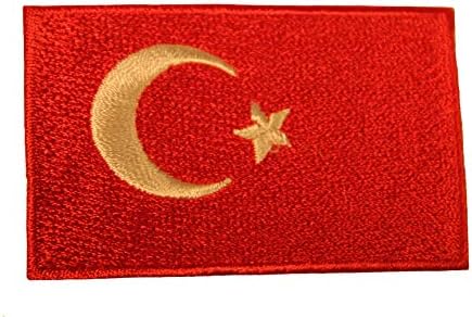 טורקיה טורקיה דגל קאנטרי דגל ברזל קטן על תג טלאי טלאי 1.5 x 2.5 אינץ 'חדש