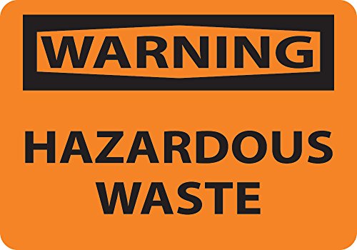 סמן לאומי קיר 426א שלט אזהרה, פסולת מסוכנת, אלומיניום, 7 על 10, 0.040