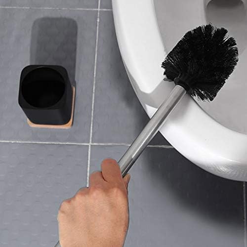 מברשת אסלה מברשת שירותים מברשת שירותים עם מברשת טואלט שחור שחור עיצוב פשוט מברשת שירותים ניקוי אמבטיה בית