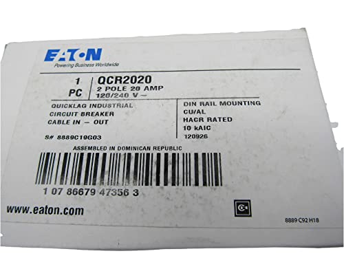 Eaton C-H QCR BKR 2P 20A 120/24, QCR2020