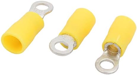 אקס-דריי 50 יחידות קרוואנים 5.5 - 4ס מחבר מסוף מלחץ טבעת מבודד מראש צהוב לחוט 12-10 (50 יחידות קרוואנים 5.5-4ס לפני אייסמינטו דה אנילו
