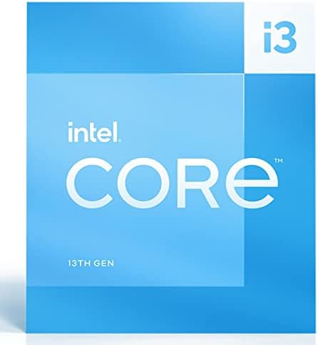Intel Core13 דור I3-13100 מעבד שולחן עבודה, מטמון 12 מגה-בייט, עד 4.5 ג'יגה הרץ, LGA1700, גרפיקה של אינטל UHD 730)