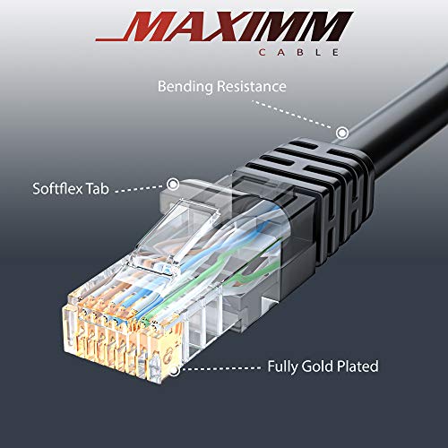 MAXIMM CAT 6 כבל אתרנט 300 רגל, נחושת טהורה, כבל LAN כבל CAT6, כבל אינטרנט וכבל רשת - UTP
