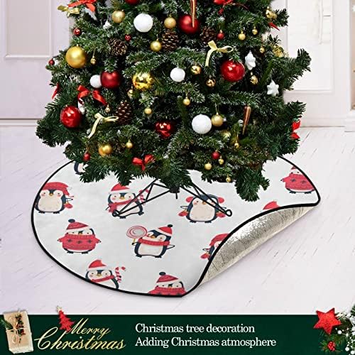 שיגואה חמוד פינגווין עץ חג המולד מחצלת עץ אטום למים מחצלת מחצלת עץ עץ סופג מחצלת מגש להגנת רצפה אספקת בית חג המולד, 28.3 אינץ '