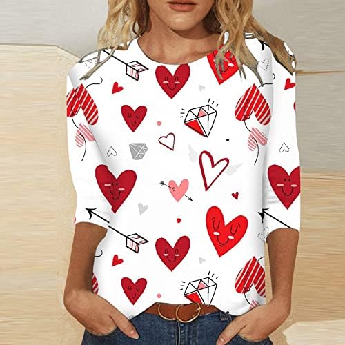 חג האהבה חולצות נשים נוער האהבה חולצה אהבת לב מכתב הדפסת סווטשירט ולנטיין חולצות בגדים