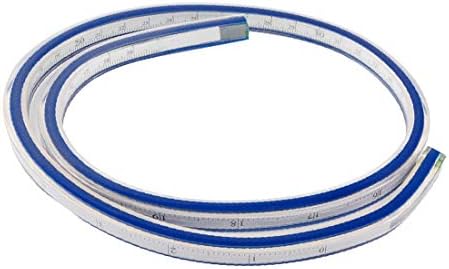 X-Deree כחול לבן פלסטיק רך גמיש מידה קלטת מכשירים סרגל 50 סמ 20 (Regla de Cinta de Instrumento de Medida גמיש de plástico blando azul