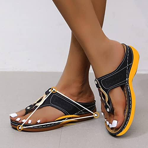 נעלי משעוללים של Xipcokm לנשים 2023 סנדלי טריז נוחיים של קיץ נוח כפכפים כפכפים עם קשת תמיכה בסנדל חוף נעל נעל