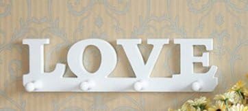 4 ווים אהבת ווים סגנון אהבה מדף קיר עץ בסגנון יורופאי