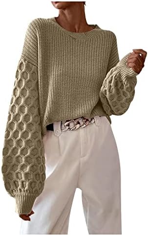 סוודר סוודר מסוגנן לנשים גדול מדי שנה לשנה ארוכת שנים סוודר נוח בצבע אחיד סקופ סריג