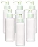 Parfums Grand 4 גרם משאבת קרם טבעי משאבת מתקן פלסטיק בקבוקי עם משאבות סבון לבנות, לג'ל, סבון, שמפו, קרם גוף, שמנת, פלסטיק HDPE המוחזר