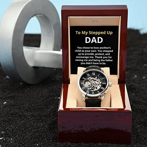 לשעון הפתוח של אבא שלי, מתנות יום הולדת 50 לאבא, שעון יד לגברים עם כרטיס הודעה, מתנות לאבא בונוס אבא, אבא חורג מציג, שעון הפתוח לגברים
