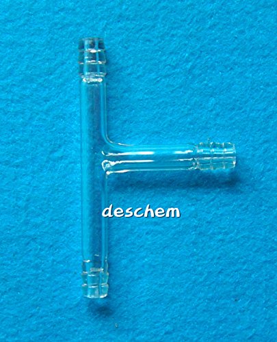 צינור מחבר זכוכית דשם, חיבור צינור 10 ממ, מתאם טי מעבדה, כלי זכוכית מעבדה