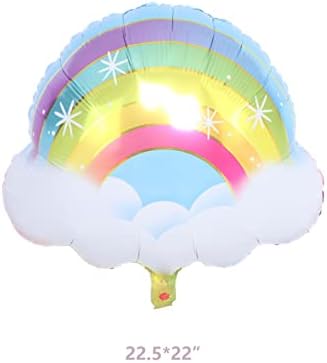 בלון קשת ענן ענן אלומיניום בלון לנייר אלומיניום לתינוקות למקלחת לתינוק חתונה לחתונה של מסיבות יום הולדת, 4 חבילות