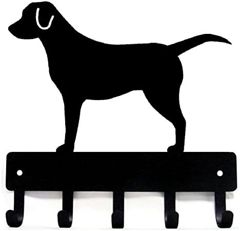רוכל המתכת לברדור רטריבר - מחזיק מפתח וקולב רצועת כלבים לקיר - רחב 9 אינץ 'גדול - תוצרת ארהב; מתנה לאוהבי כלבים