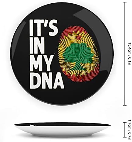 זה ב- DNA שלי אורומו שחרור דגל קדמי מצחיק סין צלחת דקורטיבית צלחות קרמיקה עגול