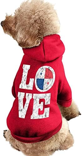 אהבה קפוצ'ונים מחמד פנמה סוודר כלבים חמים רכים חליפות חיות חיות מחמד עם כובעים