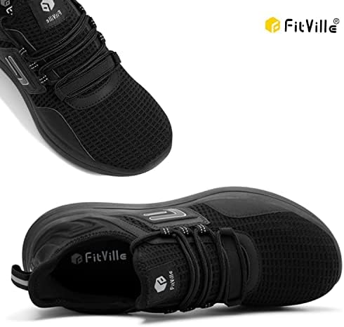 נעלי ספורט רחבים של פיטוויל לגברים המריצים נעלי אתלטיקה עם קופסת הבוהן הרחבה - גרעין טרי