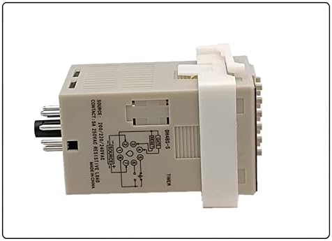 ממסר זמן GANYUU DH48S-S-0.1S-99H דיגיטלי AC 110/220V DC 12/24V מחזור חוזר מחזור SPDT מתג טיימר לתכנות עם רכבת Socket DIN