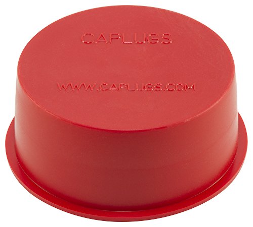 CAPLUGS QTV14Q1 כובע ויניל מחודד פלסטיק ותקע. TV-14, PVC, CAP OD 1.040 מזהה תקע 1.183, אדום