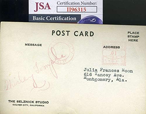 שירלי טמפל חתמה על חתימת גלויה של ממשלת ג ' י. פי. סי משנת 1940