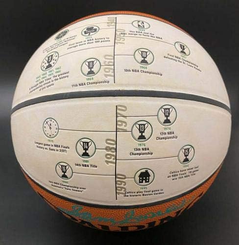 סם ג'ונס חתום לוגו LE כדורסל בוסטון סלטיקס סטטוס HOF PSA/DNA חתימה - כדורסל חתימה