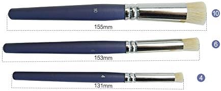HNKDD 3 יחידות/מבד מברשת סט/דקו שסטנסיל מברשת מברשת בעבודת יד עט עט עט פיגמנט טקסטיל