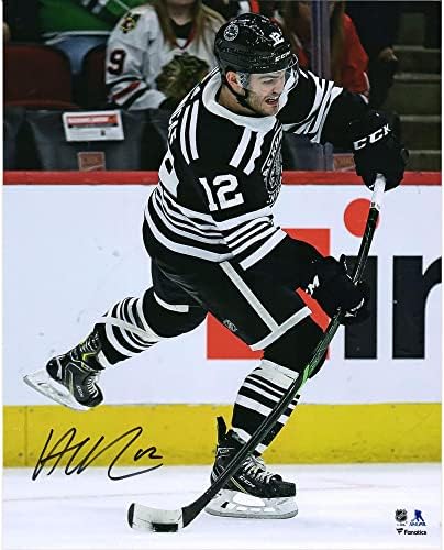 אלכס דברינקט שיקגו בלקוהוקס חתימה 16 x 20 שחור גופיות חלופיות צילום צילום - תמונות NHL עם חתימה על חתימה
