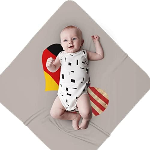 דגל גרמני ודגל אמריקאי שמיכה לתינוקות מקבלת שמיכה לעטיפת כיסוי חוט -יילוד של תינוקות