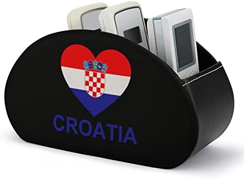 אהבה קרואטיה מחזיק בשלט רחוק קופסת עט פו עור פאדי מרחוק מארגן אחסון שולחן דקורטיבי