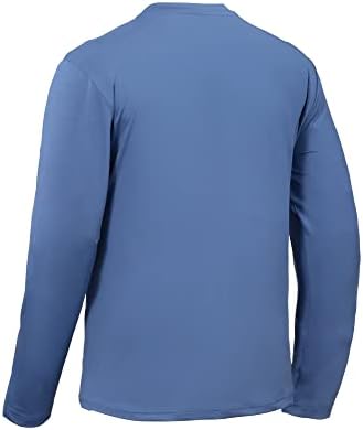 דיג לגברים UV UPF 50+ הגנה מפני שמש יבש מהיר טיולים אנטי סטטיים חיצוניים שרוול ארוך ספורט ספורט פועל חולצות טריקו