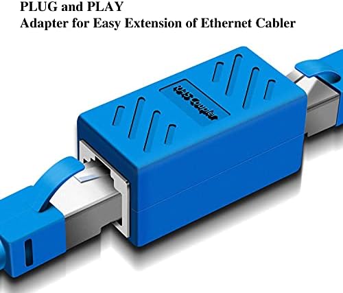 Dingsun RJ45 מצמד 30 חבילה, Ethernet Extender, מצמד מקוון נקבה לנקבה מצמד אתרנט עבור Cat7/ Cat6/ Cat5/ Cat5e Ethernet מתאם מאריך כבלים