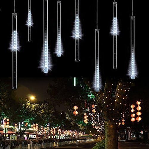 אורות חג מולד Aveylum חיצוניים, אורות מקלחת מטאורים LED 12 אינץ
