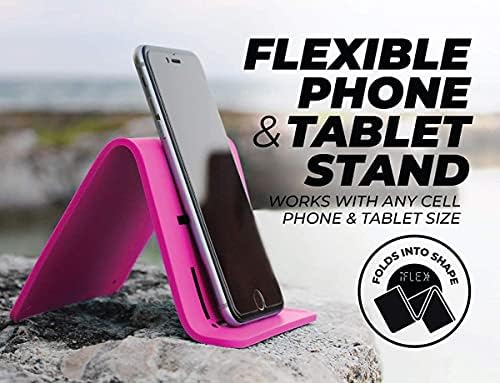 עמדת טלפון סלולרי IFLEX ו- Tablet Stand Lance לנסיעות אוויריות, עבודה ובית - מחזיק טלפון גמיש הוא מעמד האייפון המושלם ומחזיק כל מכשיר