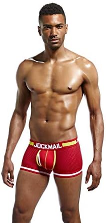 JockMail Mesh U Cocker Boxer גברים תחתונים תחתונים קומפט מכנסיים מכנסיים מכנסיים מכנסיים בוקסר מכנסיים קצרים