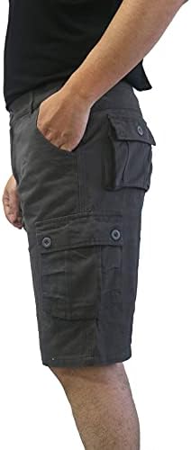 מוטובה גברים של מטען מכנסיים קצרים כותנה רגוע-הסוואה חגורת גומי רב כיסים חיצוני מנשא עבודה קורדובה