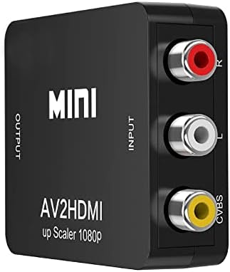 Seiwei 2 PCS HDMI TO AV AV VIDEO Converter Converter מתאם Mini RCA ל- HDMI Box תמיכה 1080p עבור טלוויזיה/PC/PS2/DVD כחול-קרני, שחור