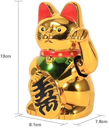 Acogedor Lucky Cat, זהב מנופף חתול מזל מזל, חתול מזל טוב סיני, Maneki Neko Feng Shui מנופף חתול