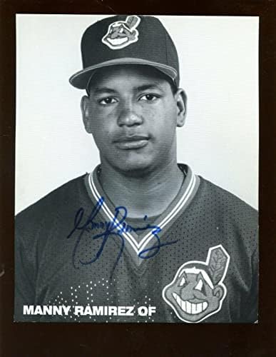 מני רמירז קליבלנד אינדיאנים בקריירה מוקדמת חתימה 8x10 צילום w/הולוגרמה - תמונות MLB עם חתימה