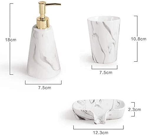 דפוס שיש דפוס דפוס חדר אמבטיה חמש חלקים מתנה יצירתית קרמיקה קרמיקה מברשת שיניים מברשת כוסות שיניים