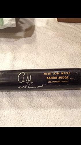 ניו יורק יאנקיס אהרון שופט חתום ומשחק רשום בשימוש של צ'נדלר בת jsa loa - משחק MLB השתמש בעטלפים