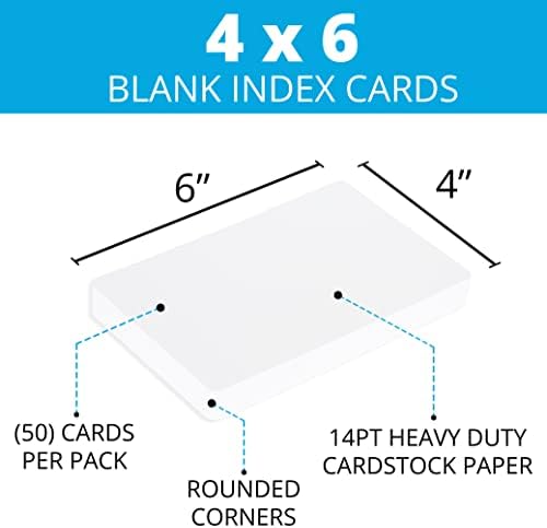 בית יתרון ביתי כרטיסי הערת אינדקס רגילים ריקים לבנים - פינות עגולות Cardstock