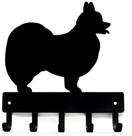 כלב הפפילון הרוכל המתכת - מחזיק מפתח לקיר - רוחב 6 אינץ 'קטן - מיוצר בארהב; מתנה לאוהבי כלבים