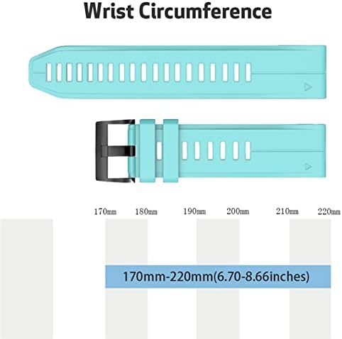 GHFHSG 26 22 20 ממ רצועת Watchband עבור Garmin Fenix ​​7x ， Fenix ​​7 ， Fenix ​​7S שעון חכם שחרור מהיר שחרור סיליקון Easyfit Strap WRAN