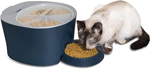 6 ארוחה לחיות מחמד מזין, אוטומטי חתול & כלב מזין, 6 כוס קיבולת אוטומטי לחיות מחמד מזין כלב חתול איטי מזין אוטומטי חתול מזין הקלטת כלב