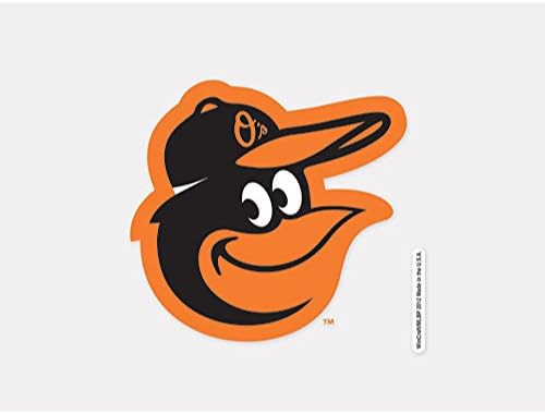 Wincraft MLB Baltimore Orioles 93907012 מדבקות צבע מושלמות, 4 x 4, שחור