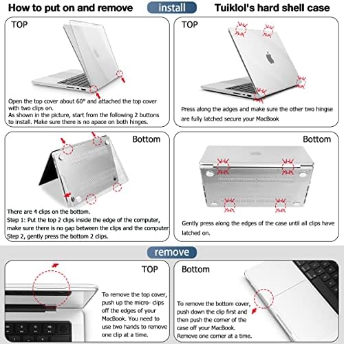 Tuiklol תואם ל- MacBook Pro 14 אינץ 'מארז 2021 2022 2023 שחרור A2442 A2779 M2/M1 Pro/MAX שבב, מארז מעטפת קשה + כיסוי מקלדת + מגן מסך עבור