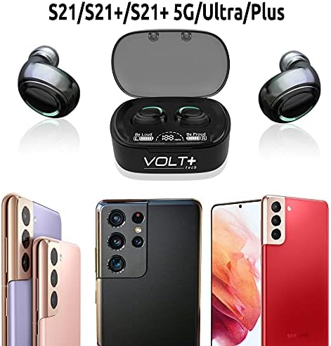 Volt Plus Tech Wireless V5.1 PRO אוזניים תואמות ל- ZTE WARP 7 IPX3 Bluetooth Touch אטום למים/אטום זיעה/הפחתת רעש עם MIC