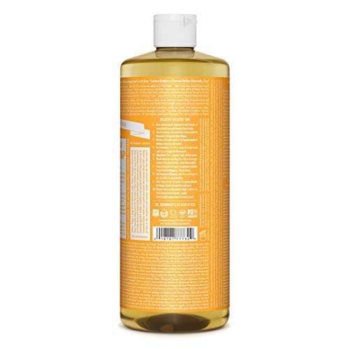 ברונר - סבון נוזלי טהור-קסטיליה - עשוי בשמנים אורגניים, שימושים 18 ב -1: פנים, גוף, שיער, כביסה, חיות מחמד וכלים, מרוכזים, טבעוניים, לא