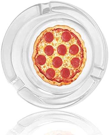 מאפרה של פיצה פיצה פיצה לסיגריות מגש אפר עגול מארז מחזיק אפר נייד לחיצוניות מקורה