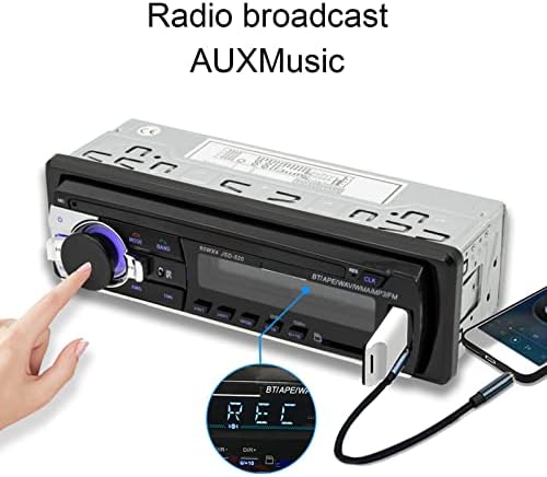 נגן רדיו רכב יחיד, מקלט סטריאו לאודיו לרכב, USB2.0 CD DVD כרטיס אחסון AUX נגן קלט, תמיכה בידיים שיחה בחינם, BT Music, Coalue Broadcast